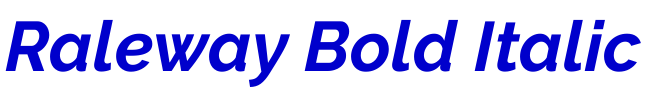 Raleway Bold Italic الخط